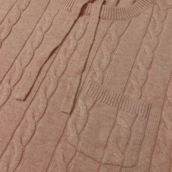 Talbots Soft Pink Sweater, Hoodie Style Crew Neck Size Large - Picture 4 of 6